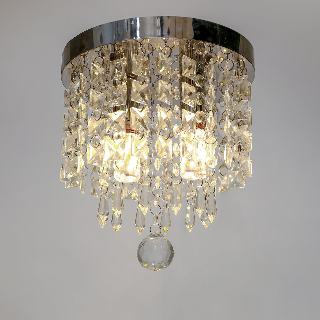 Dreamie Luxurious Crystal Chandeliers Lighting, K9 Chandelier Crystals Ceiling Lights, Flush Mount Ceiling Light for Dining Room Bedroom Livingroom.