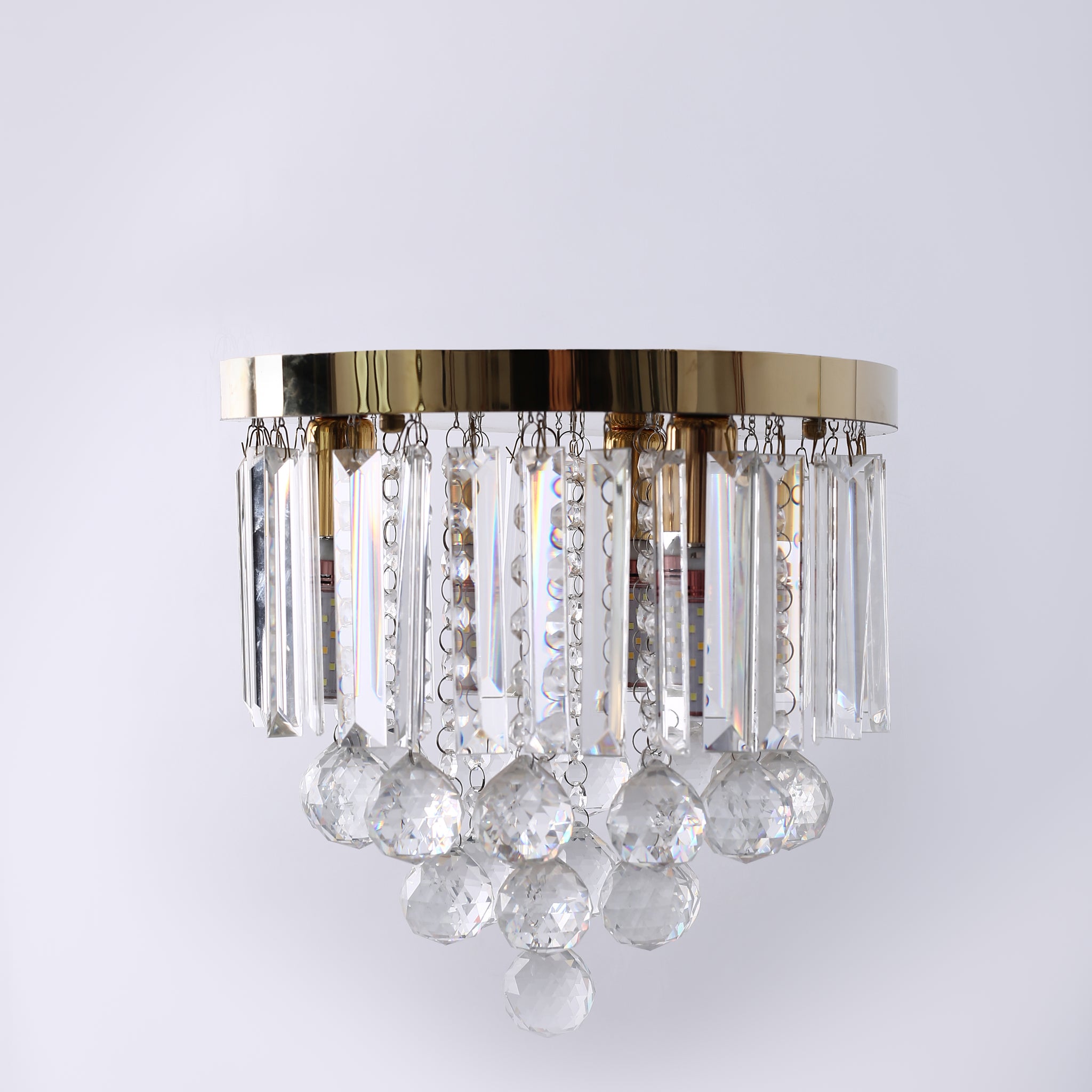 Dreamie Luxurious Crystal Chandeliers Lighting, K9 Chandelier Crystals Ceiling Lights, Flush Mount Ceiling Light for Dining Room Bedroom Livingroom