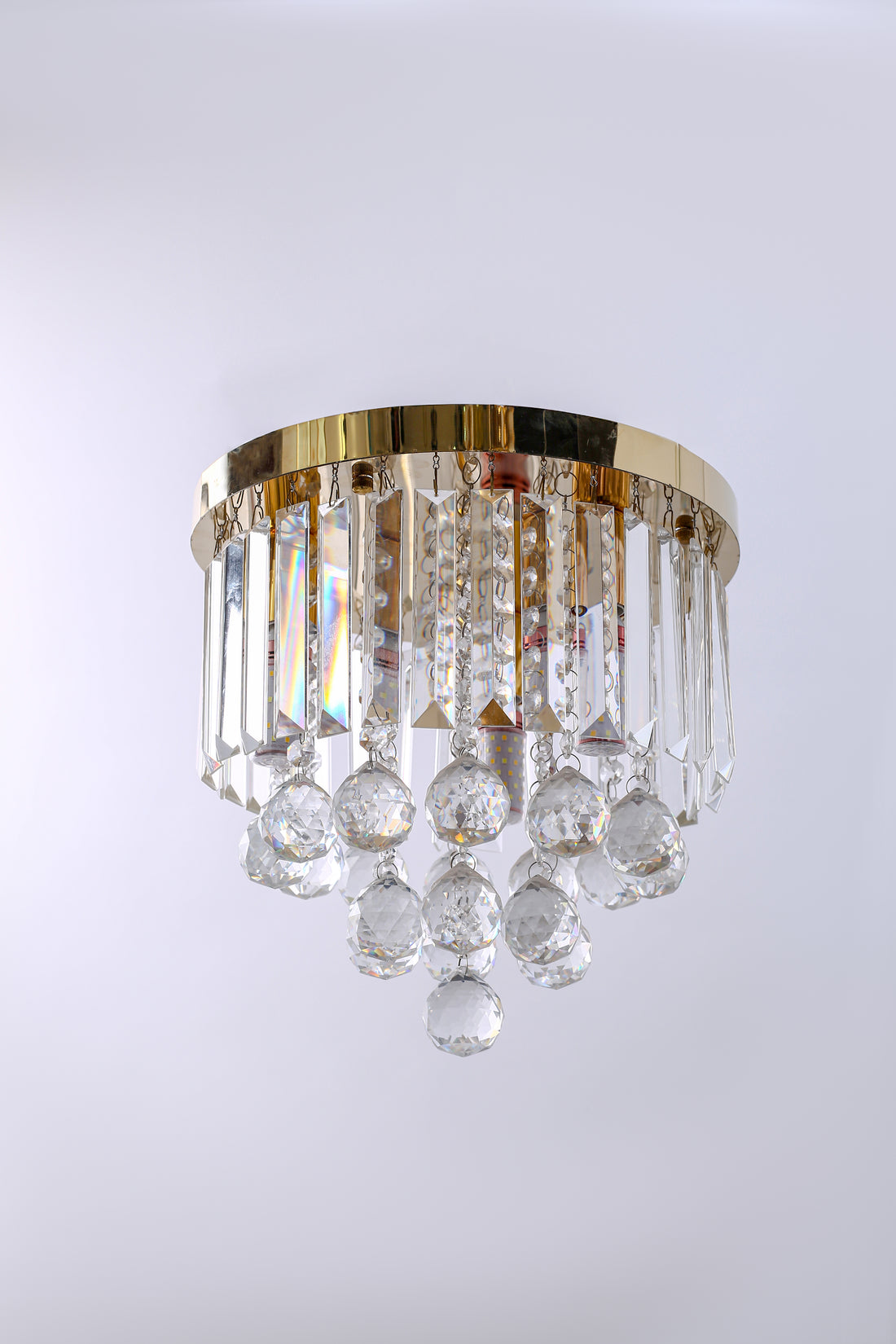 Dreamie Luxurious Crystal Chandeliers Lighting, K9 Chandelier Crystals Ceiling Lights, Flush Mount Ceiling Light for Dining Room Bedroom Livingroom