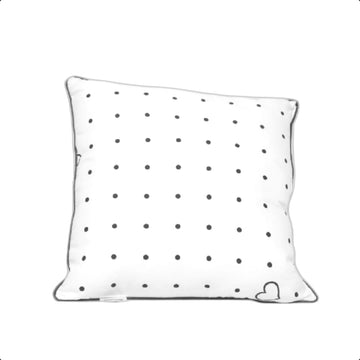 Dreamie Crazy Dot Pillow Quality Soft Polyester Cus Fiber Pillow 100% Breathable Cotton Cover Skin-Friendly, White